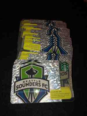 25 x Starbucks 2013 Card SOUNDERS SEATTLE FC.NEW!SALE - Sold on eBay Nov, 11th 2018 for $25.00