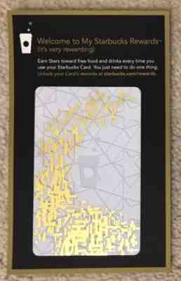 Starbucks 2013 White Gold Card RARE - Sold on eBay Nov, 11th 2018 for $4.99