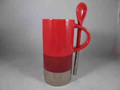 Starbucks Expresso Coffee Tea Mug Red With Spoon 8 oz 2014 - Sold on eBay Nov, 24th 2018 for $6.00