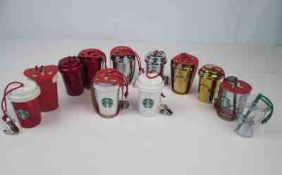 Starbucks 2014 Christmas Ornament 2 Complete Sets Lot of 12  Ceramic Cold Cup - Sold on eBay Nov, 24th 2018 for $60.00