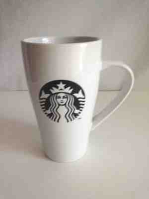 Starbucks Tall Latte Coffee Mug Cup 18 Fl. Oz. Black & White Ceramic 2014 - Sold on eBay Nov, 24th 2018 for $10.00