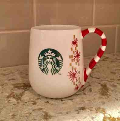 Rare 2014 Starbucks Holiday candy cane handle mug - Sold on eBay Nov, 23rd 2018 for $16.99
