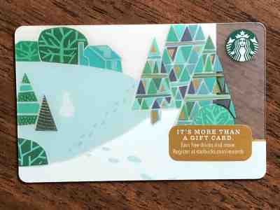 Starbucks Gift Card 2014 Winter Wonder Landscape Snow Forest Holiday No $ Value - Sold on eBay Nov, 16th 2018 for $3.99