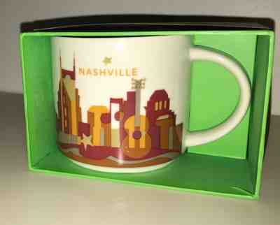 New 2015 Starbucks Nashville Tennessee Ceramic 14 Oz Mug "You Are Here" Series - Sold on eBay Nov, 24th 2018 for $23.50