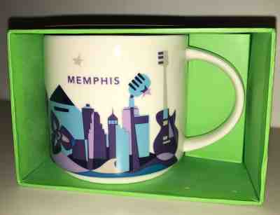 New 2015 Starbucks MEMPHIS Tennessee Ceramic 14 Oz Mug "You Are Here" Series - Sold on eBay Nov, 24th 2018 for $24.50