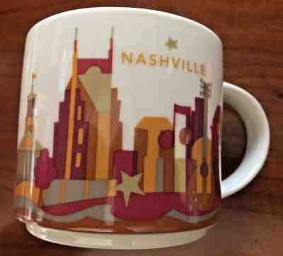 Starbucks NASHVILLE 2015 Porcelain 14 oz Mug YOU ARE HERE Collection (RETIRED) - Sold on eBay Nov, 24th 2018 for $26.00