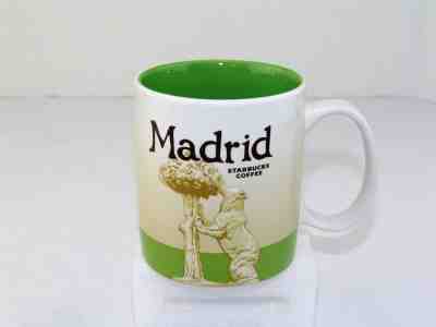 STARBUCKS MUG TEA COFFEE LATTE CUP 2015 MADRID STARBUCKS MUG 4" H x 3 1/2" diam. - Sold on eBay Nov, 23rd 2018 for $25.00