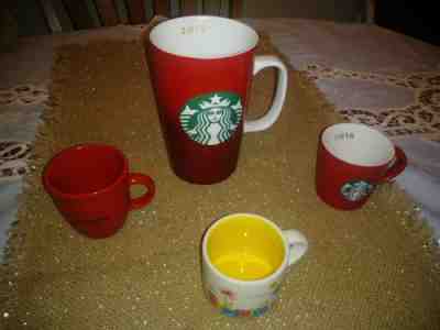 Starbucks 2015  Red Holiday Christmas Coffee Mug 1 16 Oz Collectible 3 3.5 Oz - Sold on eBay Nov, 23rd 2018 for $15.50
