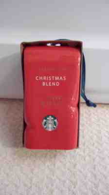 Starbucks Ornament 2016 Christmas Blend Red Bag of Coffee Tiger NWT Ceramic - Sold on eBay Nov, 24th 2018 for $12.00