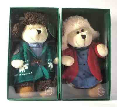 Starbucks Bearista Bears 2016 Home for the Holidays Boy and Girl NEW in Box - Sold on eBay Nov, 24th 2018 for $17.95