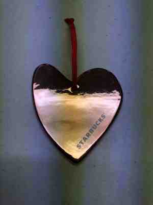 New Starbucks 2017 Rose Gold Heart Holiday Christmas Tree Ornament Valentines - Sold on eBay Nov, 24th 2018 for $6.00