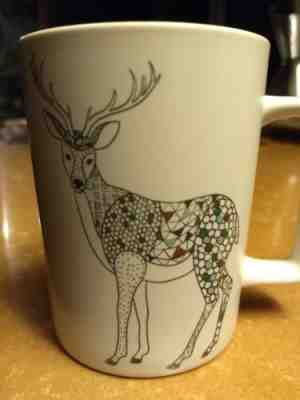 Starbucks Coffee Co. 2017 Christmas Deer Mug Holiday Collection Ceramic 12 oz  - Sold on eBay Nov, 24th 2018 for $14.00
