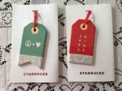 Starbucks 2017 Christmas Holiday PEACE & LOVE & JOYFULL Joyful Ornament - Sold on eBay Nov, 23rd 2018 for $7.42