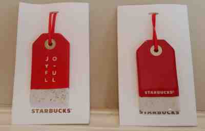2 count Starbucks Joyful Christmas Holiday Tree Ornaments * Joy Full 2017 NEW - Sold on eBay Nov, 23rd 2018 for $12.99