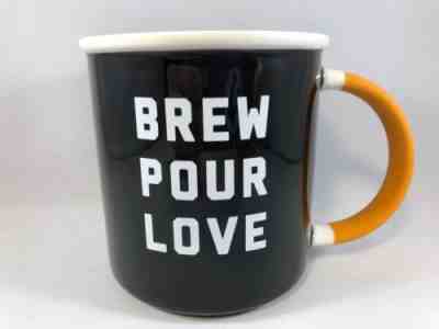 Starbucks Fall 2018 “Brew Pour Love” Mug - Black Cup Silicone Handle 12oz NEW - Sold on eBay Nov, 24th 2018 for $19.95