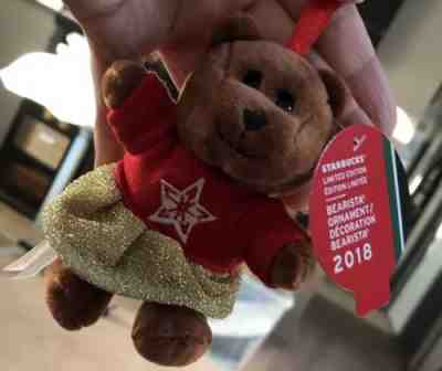 Starbucks Holiday 2018 BEARISTA Bear plush ????  ORNAMENT GIRL - Sold on eBay Nov, 24th 2018 for $11.00