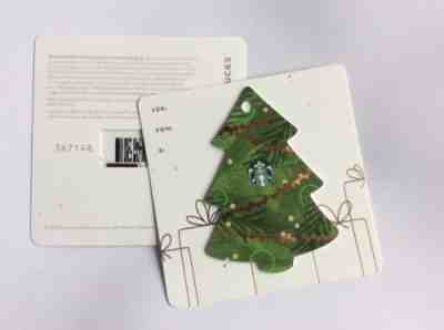 Starbucks card Germany  # 6156 Tree Die Cut new Christmas Edition for 2018 - Sold on eBay Nov, 24th 2018 for $3.99