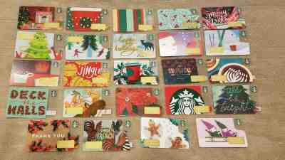 55 NEW Starbucks 2018 USA Christmas Holiday lot / set of 55 Gift Cards - MINT - Sold on eBay Nov, 24th 2018 for $15.99
