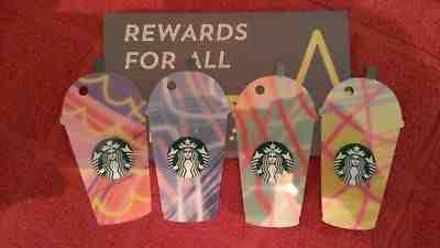Starbucks THAILAND Summer 2018 Four Frappuccino Die Cut Cups w/Sleeve US Seller - Sold on eBay Nov, 23rd 2018 for $3.39