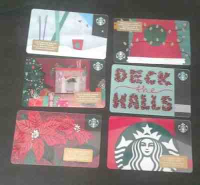 6 Starbucks 2018 Holiday Gift Cards Each With Printers Mark, Mint - Sold on eBay Nov, 23rd 2018 for $6.99