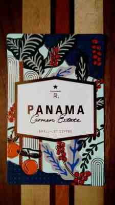 STARBUCKS SEATTLE ROASTERY 2018 PANAMA CARMEN ESTATE US TASTER CARD  - Sold on eBay Nov, 23rd 2018 for $5.00