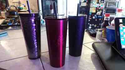LOT OF 4 STARBUCKS COLD DRINK TUMBLERS - ALL NEW 2018 UNUSED - Sold on eBay Nov, 23rd 2018 for $37.00