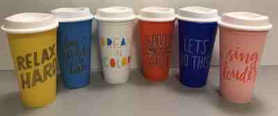 STARBUCKS REUSABLE SUMMER  CUPS 2018 Limited Edition 6PC SET  6 Covers 16OZ N18 - Sold on eBay Nov, 8th 2018 for $24.75