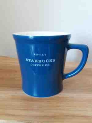 Starbucks 2008 Blue White Ceramic Cup Heavy Mug Large 18 oz Estalished 1971  - Sold on eBay Aug, 29th 2018 for $19.99