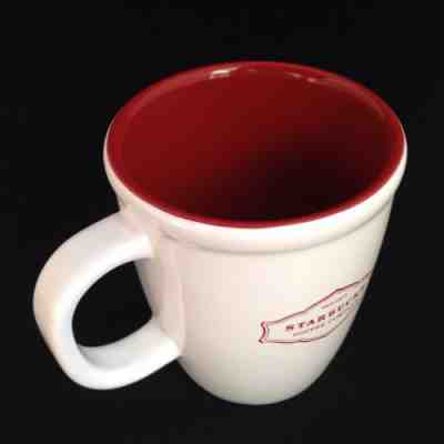 RARE STARBUCKS 2006 BARISTA ABBEY ABBY COFFEE MUG RED WHITE EST 1971 13 OUNCE - Sold on eBay Aug, 29th 2018 for $10.99