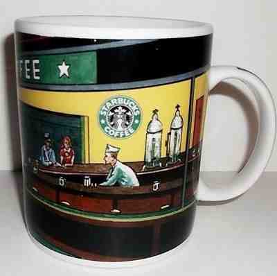 2001 Barista Starbucks COFFEE MUG Boulevard of Broken Dreams Helnwein Insired - Sold on eBay Nov, 25th 2018 for $17.00