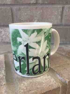 2002 Starbucks Switzerland Collector Series City Mug Coffee Cup 16 Green Floral - Sold on eBay Nov, 25th 2018 for $15.00