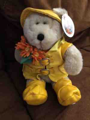 Starbucks coffee bearista bear springtime rain coat 2002 plush stuffed animal  - Sold on eBay Nov, 11th 2018 for $12.00