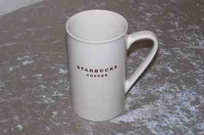 Retired 2003 Elegant Bone White Tall Thin 12 Oz. Starbucks Logo Coffee Mug Cup - Sold on eBay Nov, 25th 2018 for $16.99
