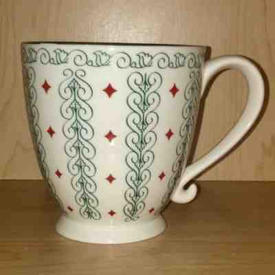 Starbucks Barista Mug 2003 White Footed Holiday 14 Oz Stoneware Coffee Cup Xmas - Sold on eBay Nov, 25th 2018 for $19.18