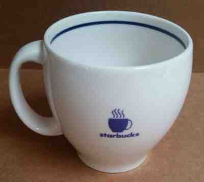Starbucks Barista Abbey 14 0z Coffee Mug Tea Cup White Blue 2003 - Sold on eBay Nov, 24th 2018 for $7.99