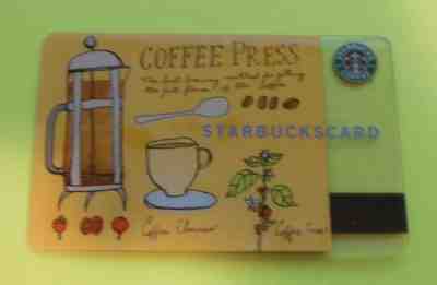 VERY RARE HTF STARBUCKS 2003 Original COFFEE PRESS Card **Excellent** - Sold on eBay Nov, 14th 2018 for $11.49
