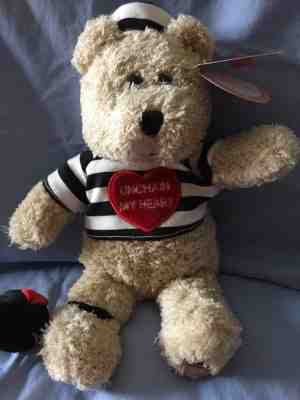 Starbucks Bearista Bear 2003 24th Edition Valentine Jail Heart Ball & Chain NWT - Sold on eBay Nov, 14th 2018 for $12.99