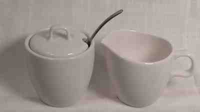NEW Starbucks CREAMER & SUGAR Bowl Set with SPOON - At Home Collection - 2004  - Sold on eBay Nov, 25th 2018 for $20.00
