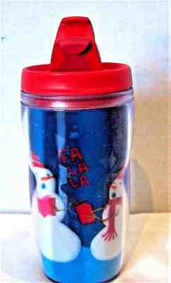 Starbucks Travel Tumbler Blue Caroling Snowmen Hologram 2004 8 oz.  - Sold on eBay Nov, 24th 2018 for $5.00