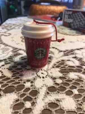 Starbucks 2005 Coffee Cup To Go Christmas Ornament " Only Happens Once a Year " - Sold on eBay Nov, 25th 2018 for $5.00