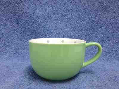 STARBUCKS COFFEE CUP 2005 Green with Gray Dots and Pink Flower 2 3/4" x 4" - Sold on eBay Nov, 25th 2018 for $9.08