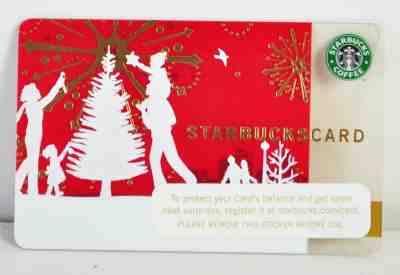 2006 STARBUCKS CARD "CHRISTMAS TREE DECORATING" NEW NO BALANCE - Sold on eBay Nov, 25th 2018 for $4.95