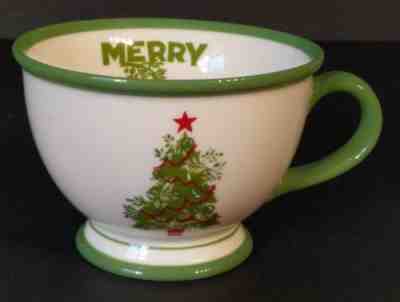 Holiday 2007 STARBUCKS Footed 10 Oz Mug ~ "Christmas Tree ~ MERRY" ~ Ships FREE - Sold on eBay Nov, 25th 2018 for $14.95