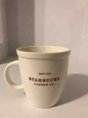 Starbucks Coffee Co. Est. 1971 Ceramic Coffee Cup Mug Holiday 2007 White - Sold on eBay Nov, 25th 2018 for $9.89