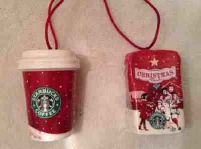 2007 Starbucks Christmas Blend Coffee Bag And Cup Set Christmas Ornaments  - Sold on eBay Nov, 24th 2018 for $7.25