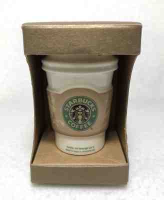 2008 Starbucks Ceramic Coffee Cup Christmas Tree Ornament Espresso - Sold on eBay Nov, 25th 2018 for $13.00
