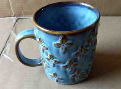 RARE STARBUCKS COFFEE 2008  BLUE 4 PEDDLE FLOWERS 16 OZ MUG EUC - Sold on eBay Nov, 25th 2018 for $10.00