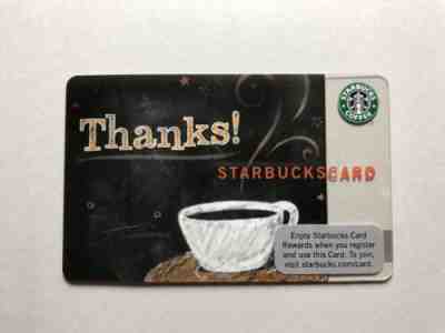 Starbucks Card 2009 **6053** Thanks - Sold on eBay Nov, 25th 2018 for $183.49