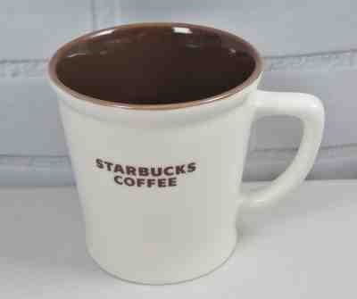 Starbucks 2009 New Bone China White and Brown Coffee Mug Cup 16oz - Sold on eBay Nov, 24th 2018 for $10.00