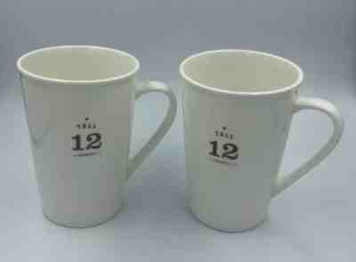 (2) Starbucks 2010, 12 Ounces Est. 1971 White Coffee Mug/Cup Tall 12 oz. - Sold on eBay Nov, 25th 2018 for $19.50